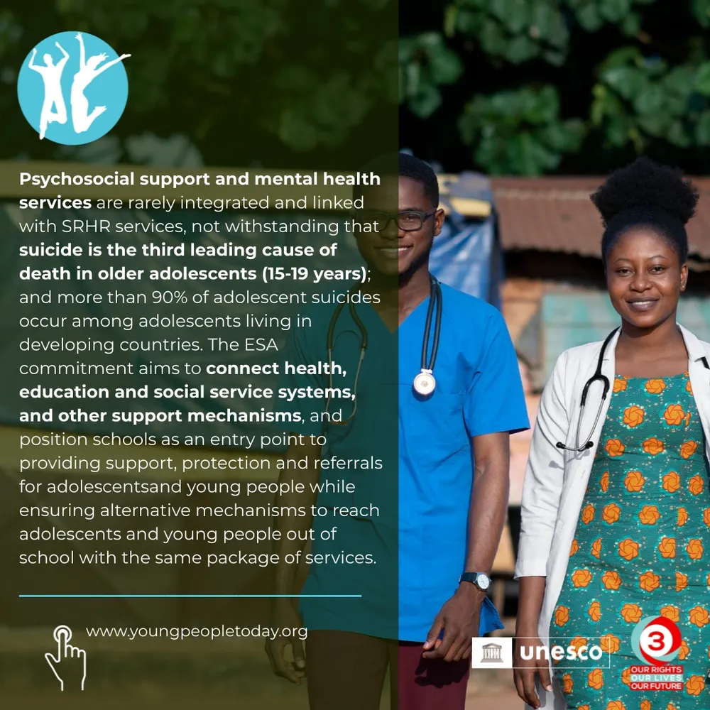 Young People Today social post on psychosocial support and mental health services for adolescents.