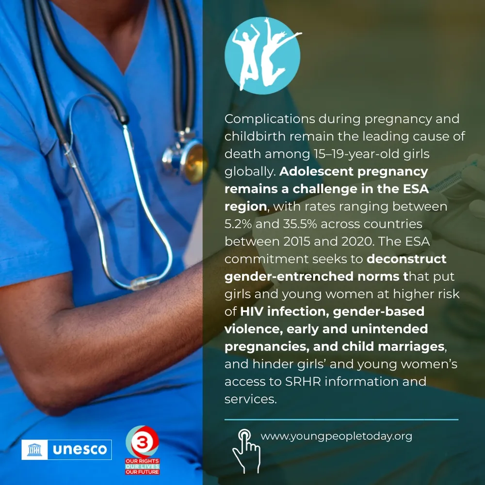 Young People Today social post on adolescent pregnancy and gender norms that put girls at higher risk.